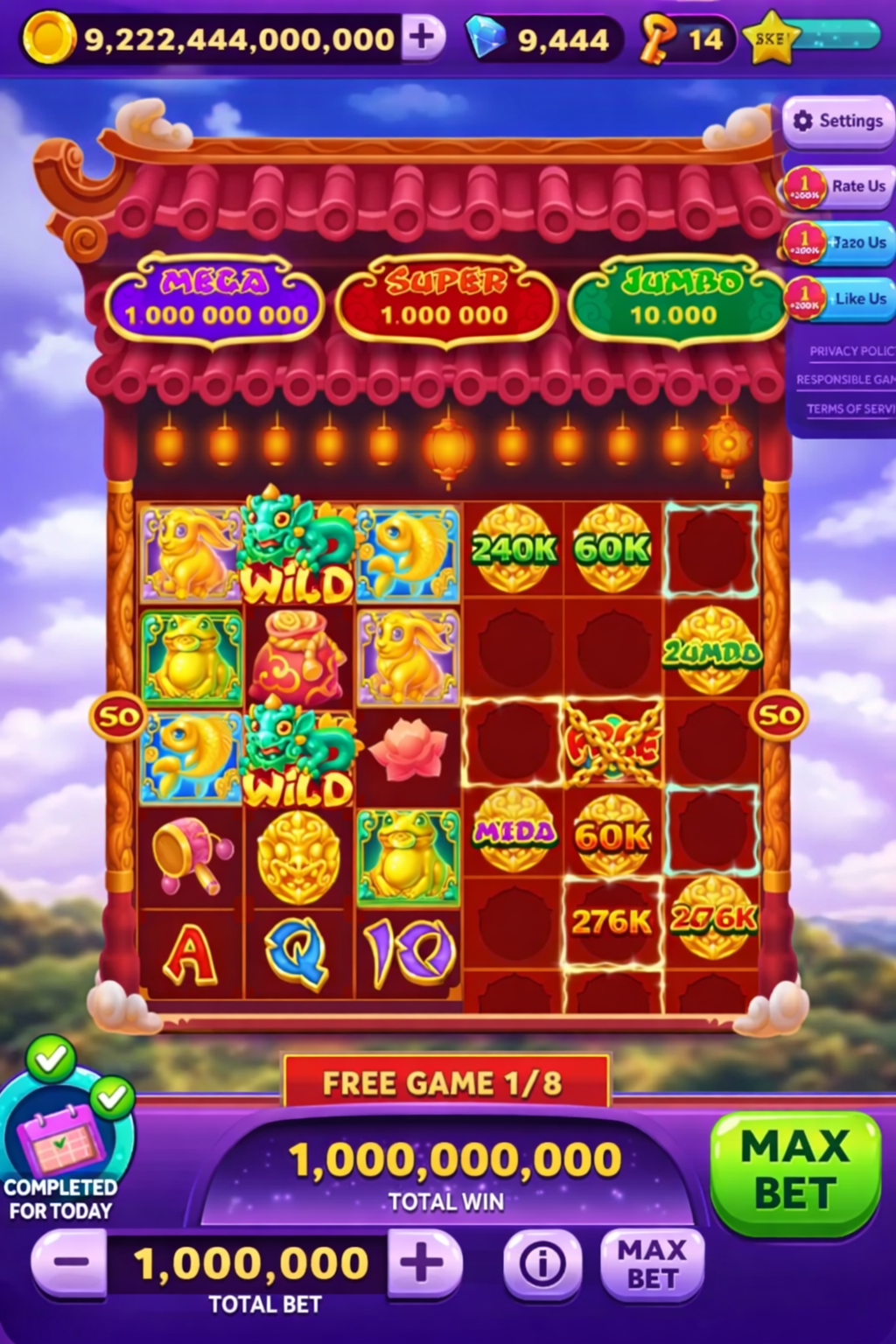 wantedwin login game